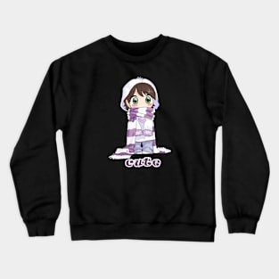 cute little girl Crewneck Sweatshirt